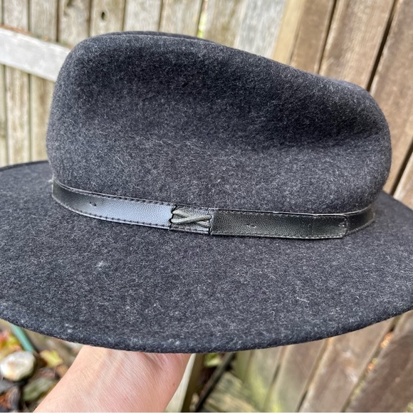 Pendleton 100% Wool Fedora Brimmed Hat In Charcoal Gray - Picture 14 of 16